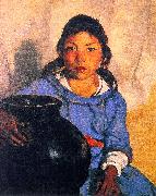 Robert Henri Gregorita with the Santa Clara Bowl Spain oil painting artist